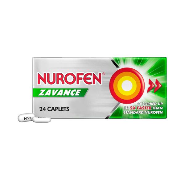 Zavance Fast Pain Relief Caplets 256mg Ibuprofen