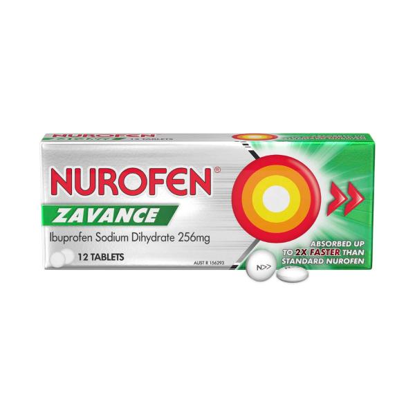 Zavance Fast Pain Relief Tablets 256mg Ibuprofen