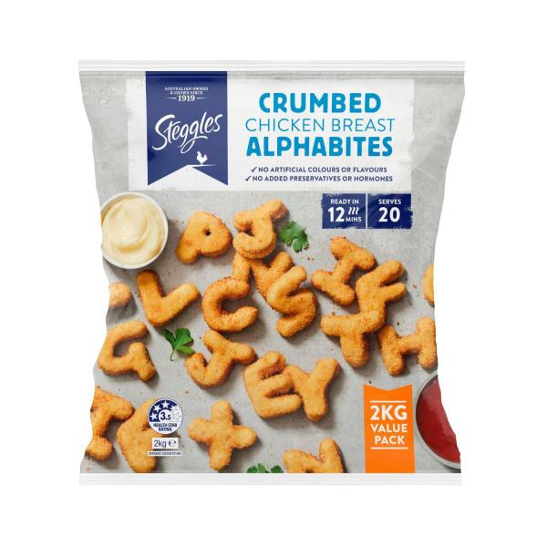 Crumbed Chicken Alphabet Nugget
