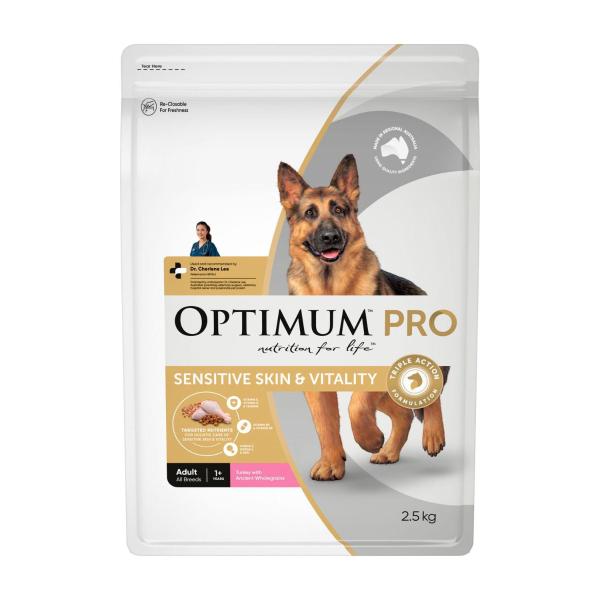 Pro Adult Dry Dog Food Sensitive Skin & Vitality Turkey With Ancient Wholegrains