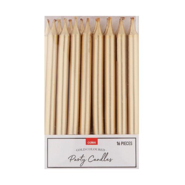 Party Candles Gold