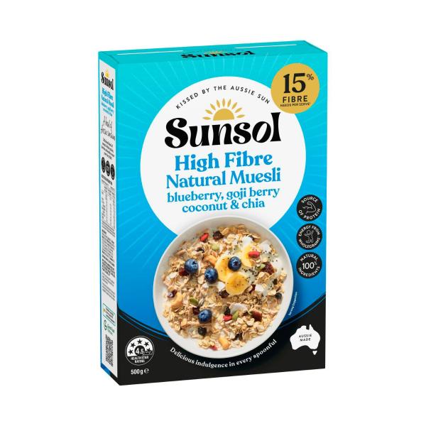 Natural Muesli Blueberry Goji Berries Coconut & Chia