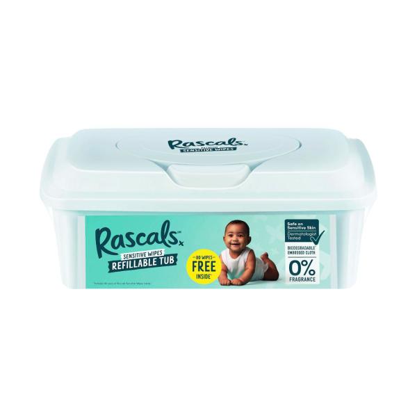 Premium Sensitive Wipes Plastic Free Cloth Refillable Tub