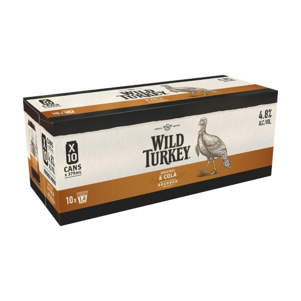 Wild Turkey & Cola Can 375ml 10pk