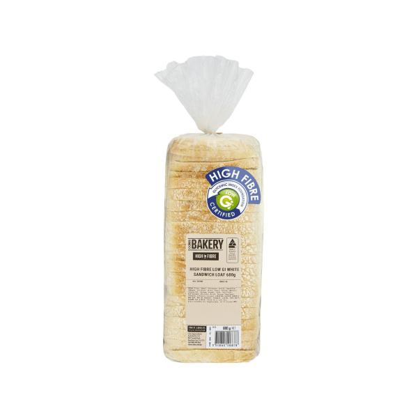 Hi Fibre Low Gi White Sandwich Loaf