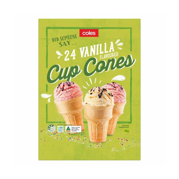 Ice Cream Cones Vanilla Cups