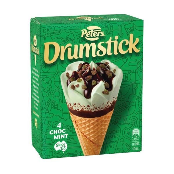 Drumstick Choc Mint Cones 4 Pack