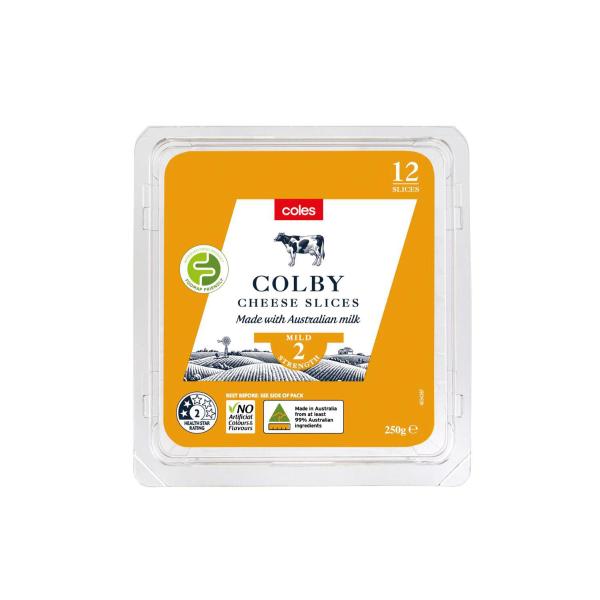 Dairy Colby Cheese Slices 12 Pack