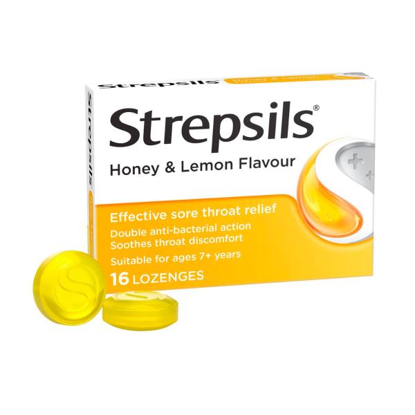 Double Antibacterial  Soothing Sore Throat  Lozenges Honey And Lemon
