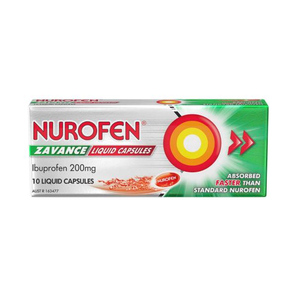 Zavance Ibuprofen 200mg Liquid Capsules