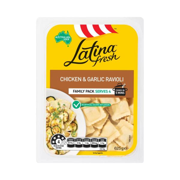 Fresh Roast Chicken & Garlic Ravioli Pasta 4 Serve