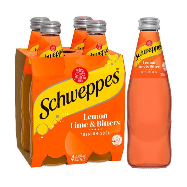 Lemon Lime Bitters Soft Drink Classic Mixers Multipack Bottles 300ml x 4 Pack