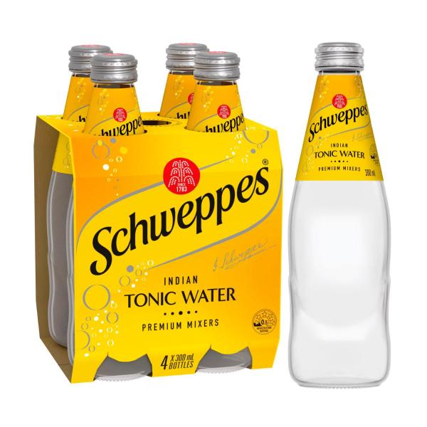 Indian Tonic Water Classic Mixers Glass Bottle Multipack 300ml x 4 Pack