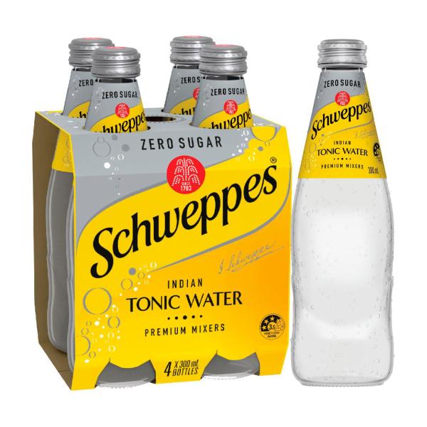 Zero Sugar Mixers Indian Tonic Water Bottles Multipack 300ml x 4 Pack