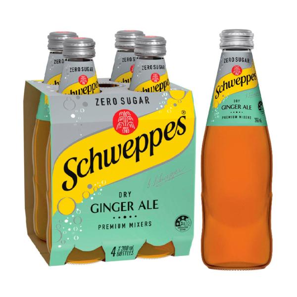 Zero Sugar Dry Ginger Ale Soft Drink Mixers Multipack 300ml x 4 Pack