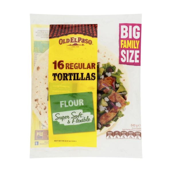 Family Regular Tortillas Fajita 16 Pack