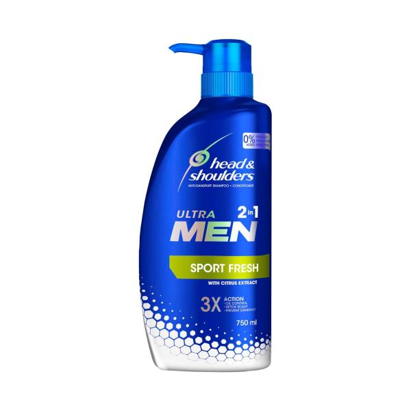 Ultra Men Sports Fresh 2 In 1 Anti-dandruff Shampoo & Conditioner