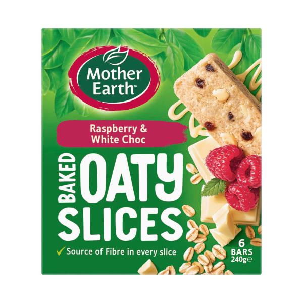 Raspberry & White Chocolate Baked Oaty Slice