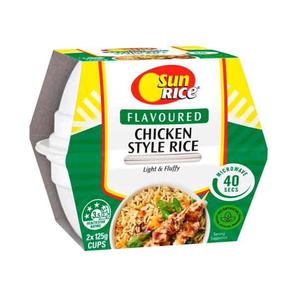 Microwave Chicken Style Flavoured Rice Cups 2 X 125g