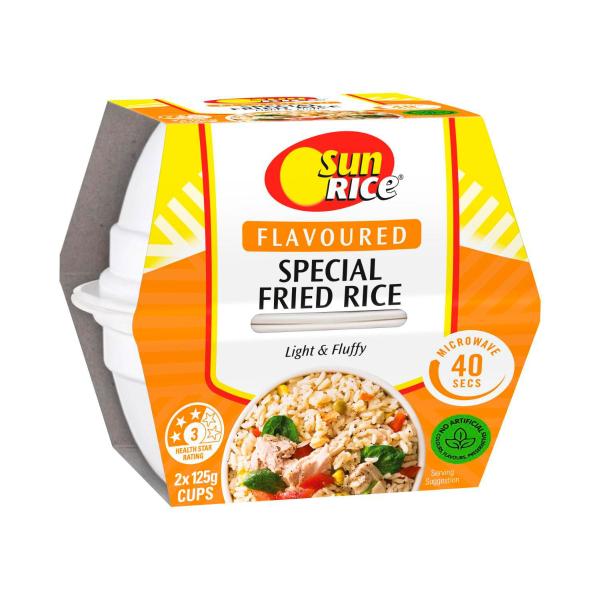 Microwave Special Fried Rice Flavoured Rice Cups 2 X 125g