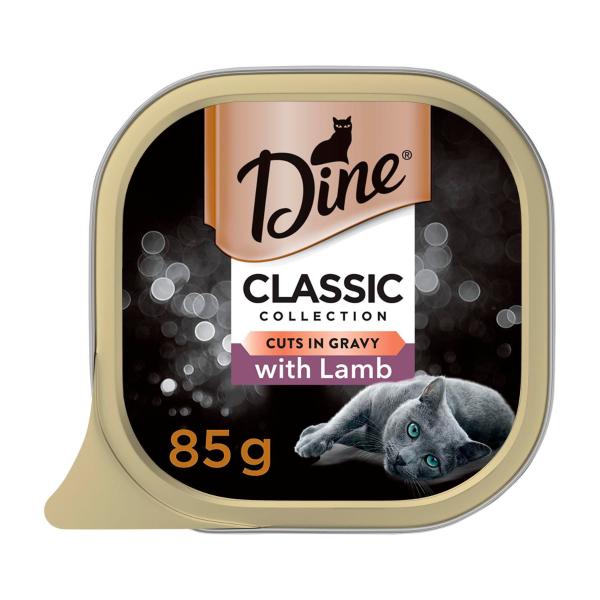 Classic Collection Adult Wet Cat Food Cuts in Gravy With Lamb Tray