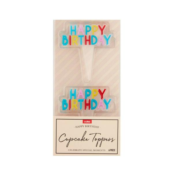 Happy Birthday Cupcake Toppers