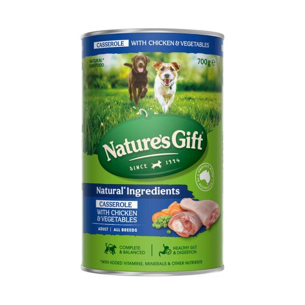Adult All Breeds Wet Dog Food Casserole With Chicken Vegetables & Barley