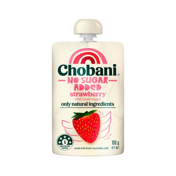 No Sugar Added Yogurt Pouch Strawberry