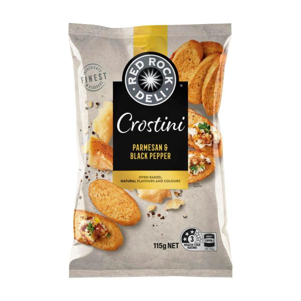 Crostini Crackers Parmersan & Black Pepper