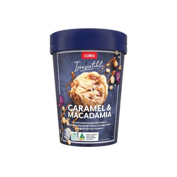 Irresistible Caramel & Macadamia Ice Cream Tub
