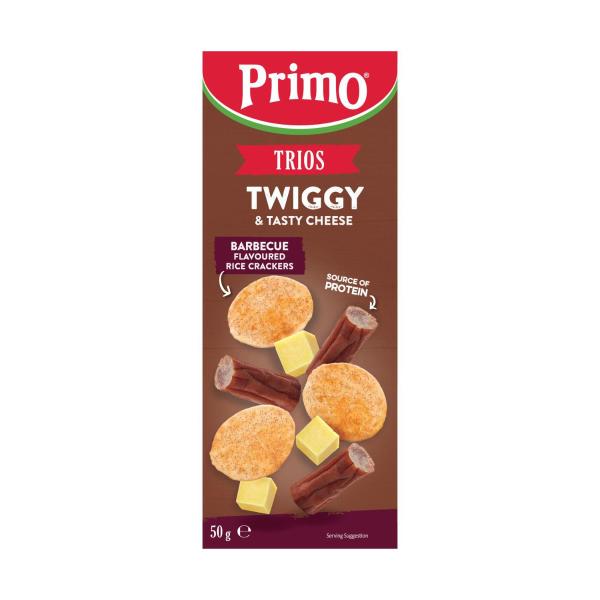 Trios Twiggy Cheese & BBQ Rice Crackers