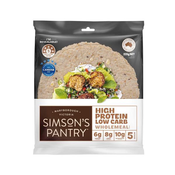 High Protein Low Carb Wholemeal Wrap 5 Pack