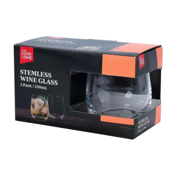 Stemless Wine Glasses 330ml
