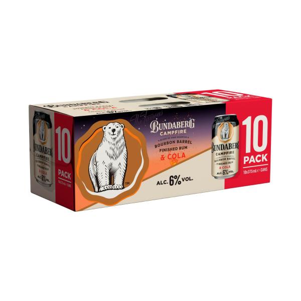 Campfire Rum & Cola 6% Can 375ml 10pk