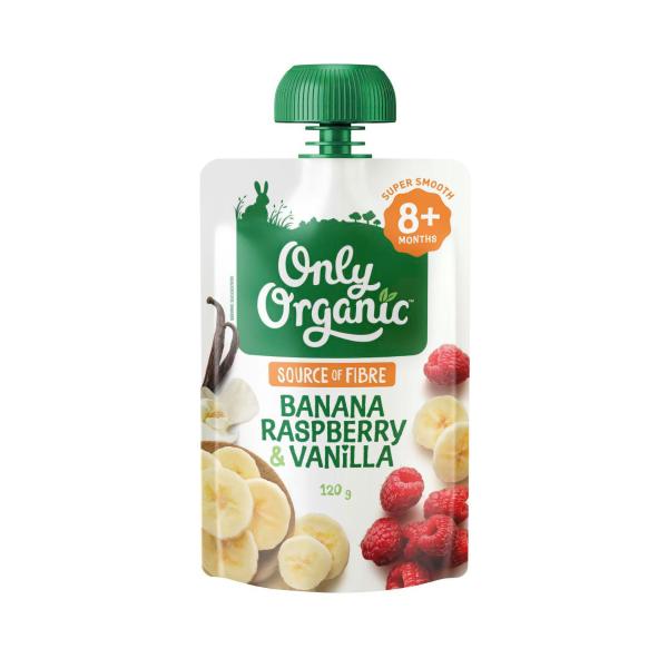 Banana Raspberry & Vanilla Baby Food Pouch 8+ Months