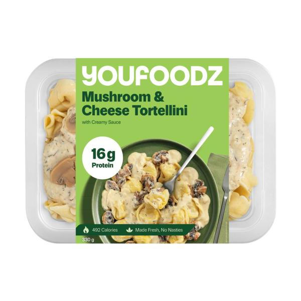 Mushroom & Cheese Tortellini With Creamy Sauce