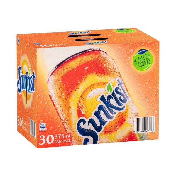 Orange Soft Drink Cans Multipack 375ml