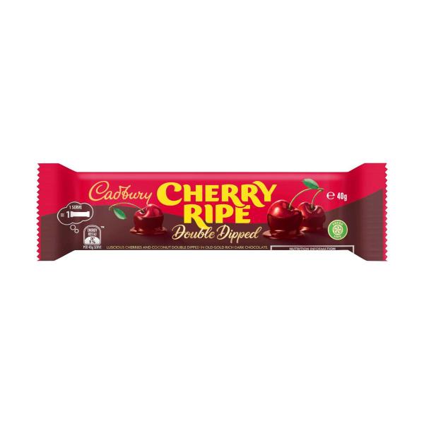 Cherry Ripe Double Dipped Dark Chocolate Bar