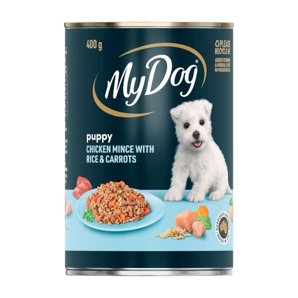 Chicken Mince With Rice & Carrots Can Puppy Wet Dog Food