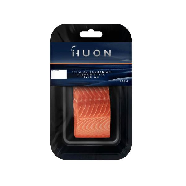 Premium Tasmanian Salmon Steak Skin On 200g