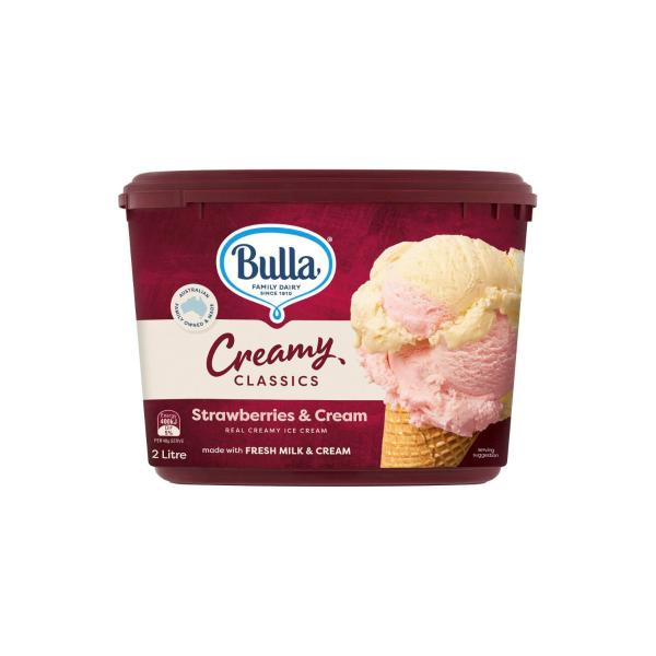 Creamy Classic Strawberries And Cream Ice Cream