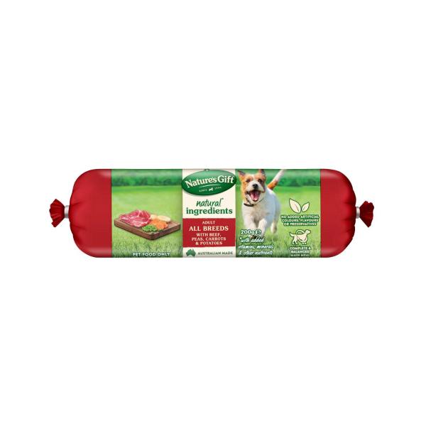 Adult Chilled Fresh Dog Food Roll With Beef Peas & Carrots & Potatoes