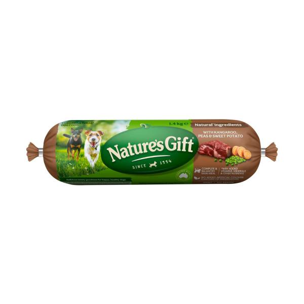 Adult Chilled Fresh Dog Food Roll With Kangaroo Peas & Sweet Potato