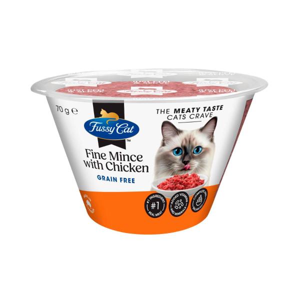 Grain Free Adult Chilled Fresh Cat Food Fine Mince With Chicken
