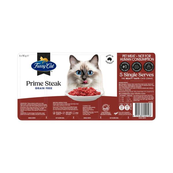 Grain Free Adult Chilled Fresh Cat Food Prime Steak Mince