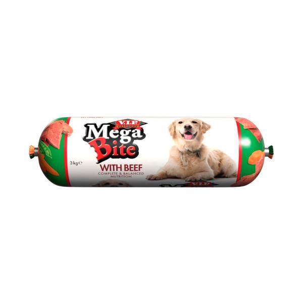 Megabite Adult Chilled Fresh Dog Food Roll Beef