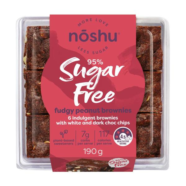 95% Sugar Free Fudgy Peanut Brownies