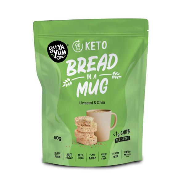 90 Sec Keto Bread In A Mug - Linseed Chia