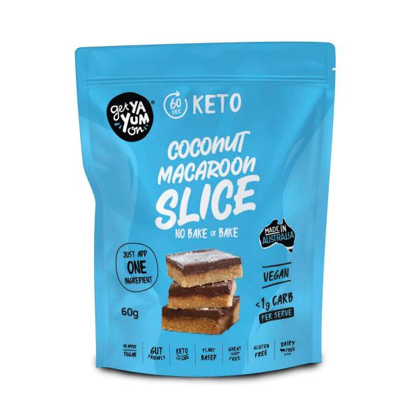 60 Sec Keto Coconut Macaroon Slice (no Bake Or Bake)