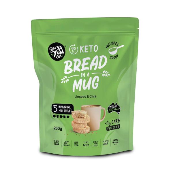 90 Sec Keto Bread In A Mug Mix - 5xmug Serves - Linseed Chia